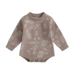 FALL LEAVES Knitted Romper