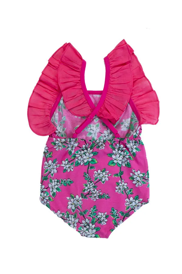 Fawn Leotard Cerise Almond Blossom