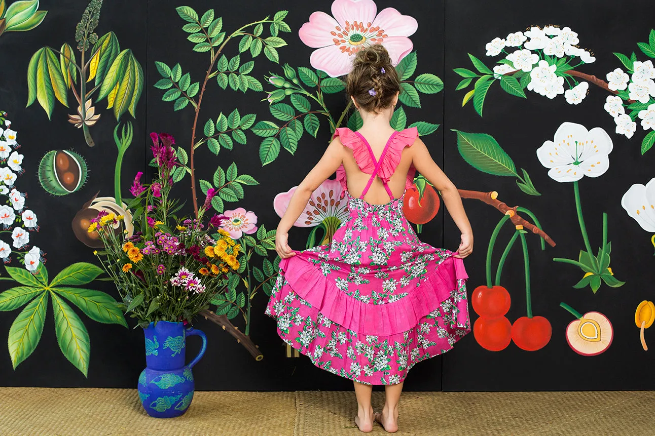 Fawn Leotard Cerise Almond Blossom