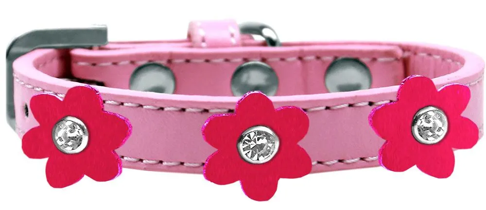 Flower Premium Collar Light Pink With Bright Pink Flowers Size 20