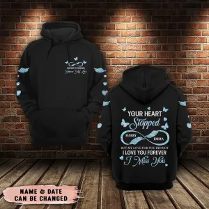 Forever my husband Forever my love - Personalized All Over Print Hoodie, Sympathy Shirt, Memorial Shirt