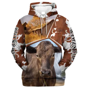 Funny Brangus Farm In The Fall Hoodie, Farm Gift For Her Him