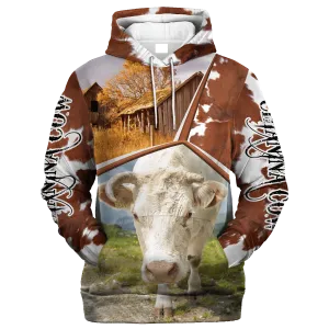 Funny Chianina Farm In The Fall Hoodie