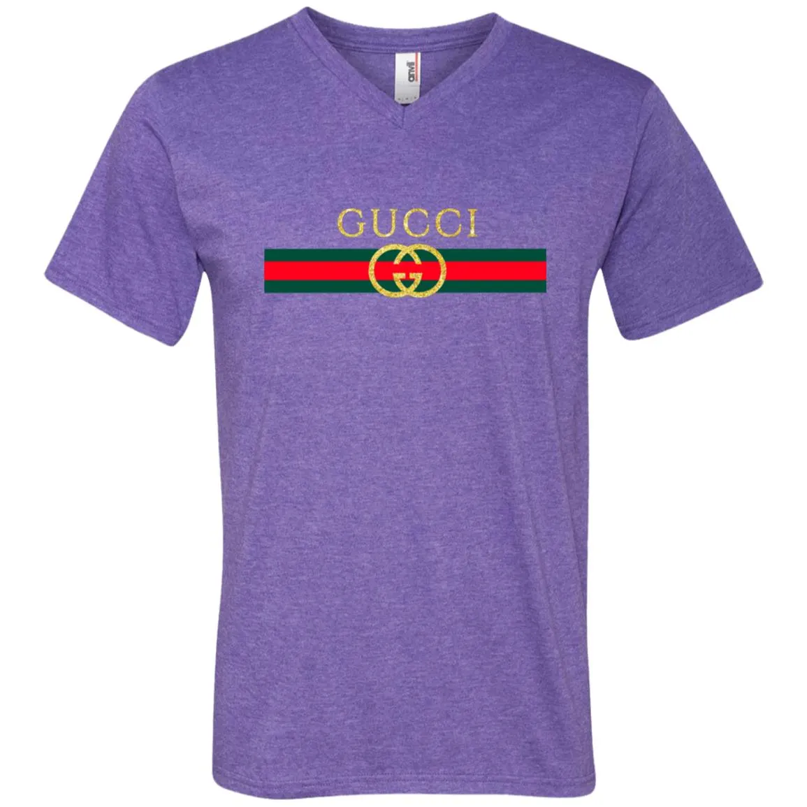 Gucci Logo Vintage Inspired Trend Men V-Neck T-Shirt