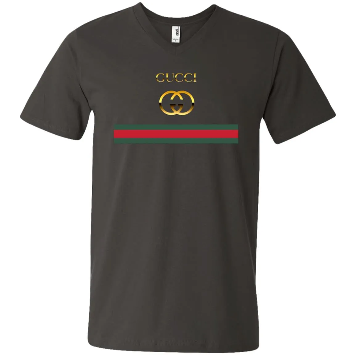 Gucci Logo Vintage Men V-Neck T-Shirt