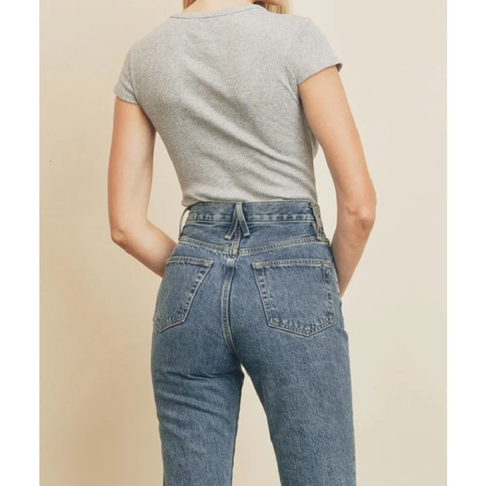 Half Button Bodysuit