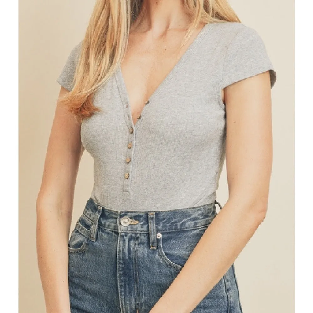 Half Button Bodysuit