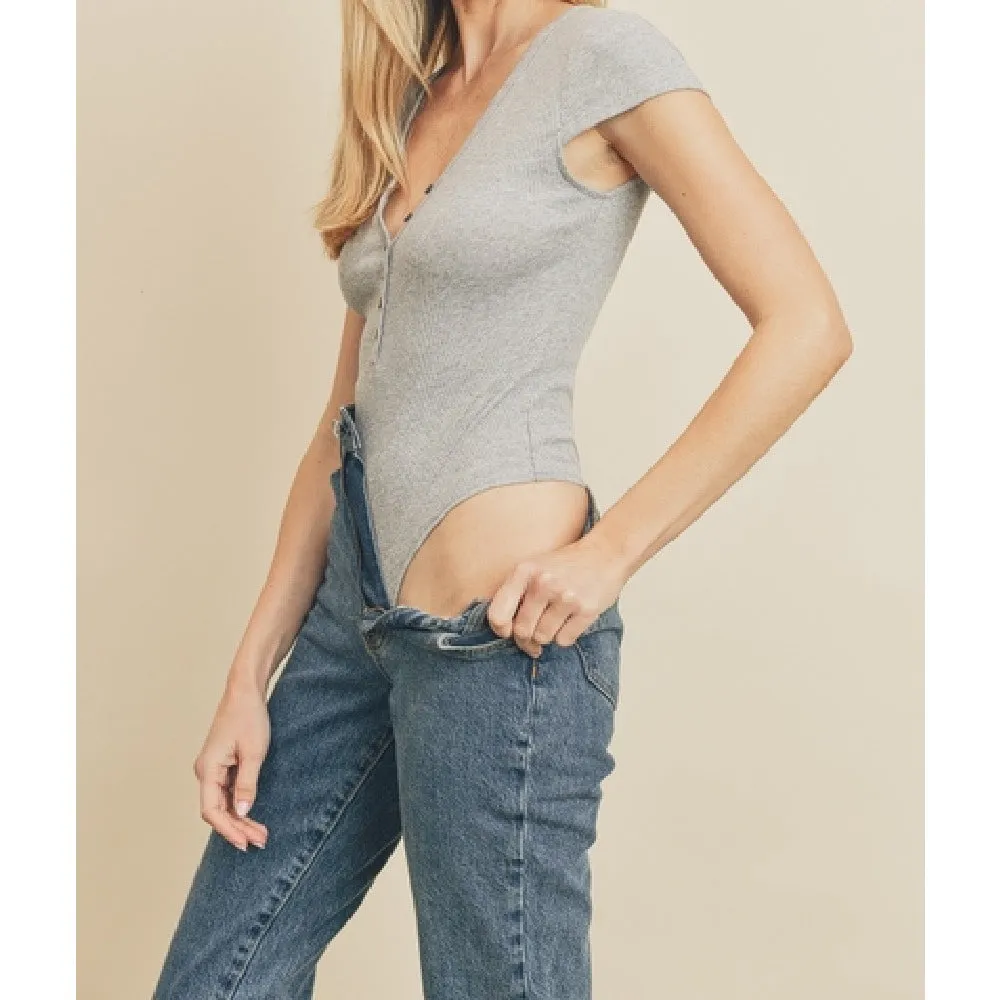 Half Button Bodysuit