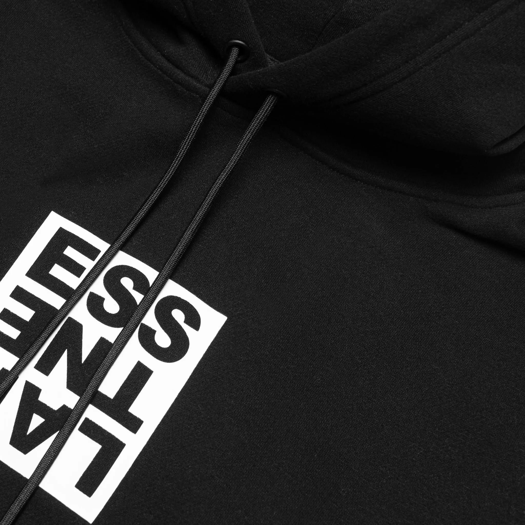 HOMME  'ESSENTIAL' Box Logo Hoodie Black