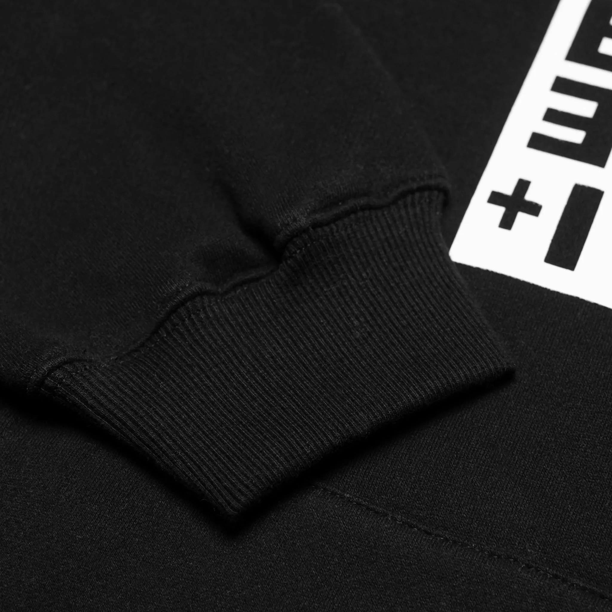 HOMME  'ESSENTIAL' Box Logo Hoodie Black