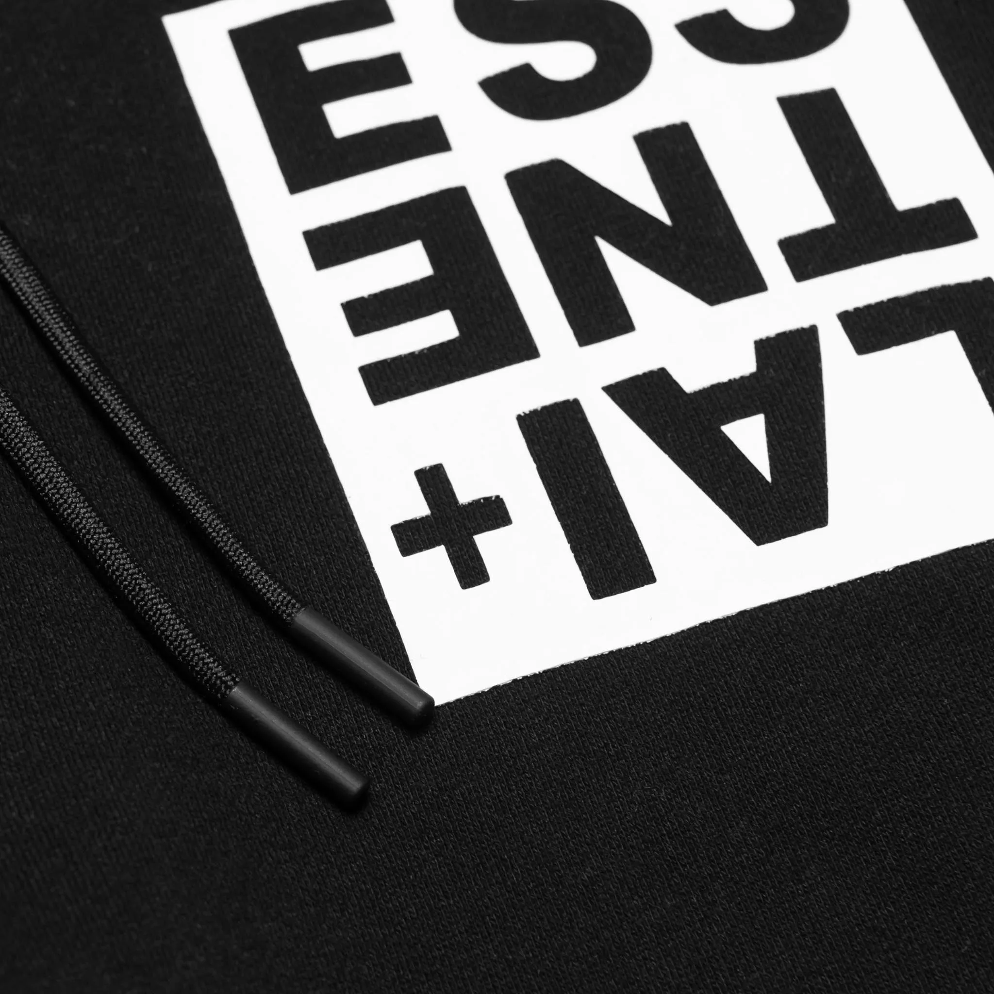 HOMME  'ESSENTIAL' Box Logo Hoodie Black