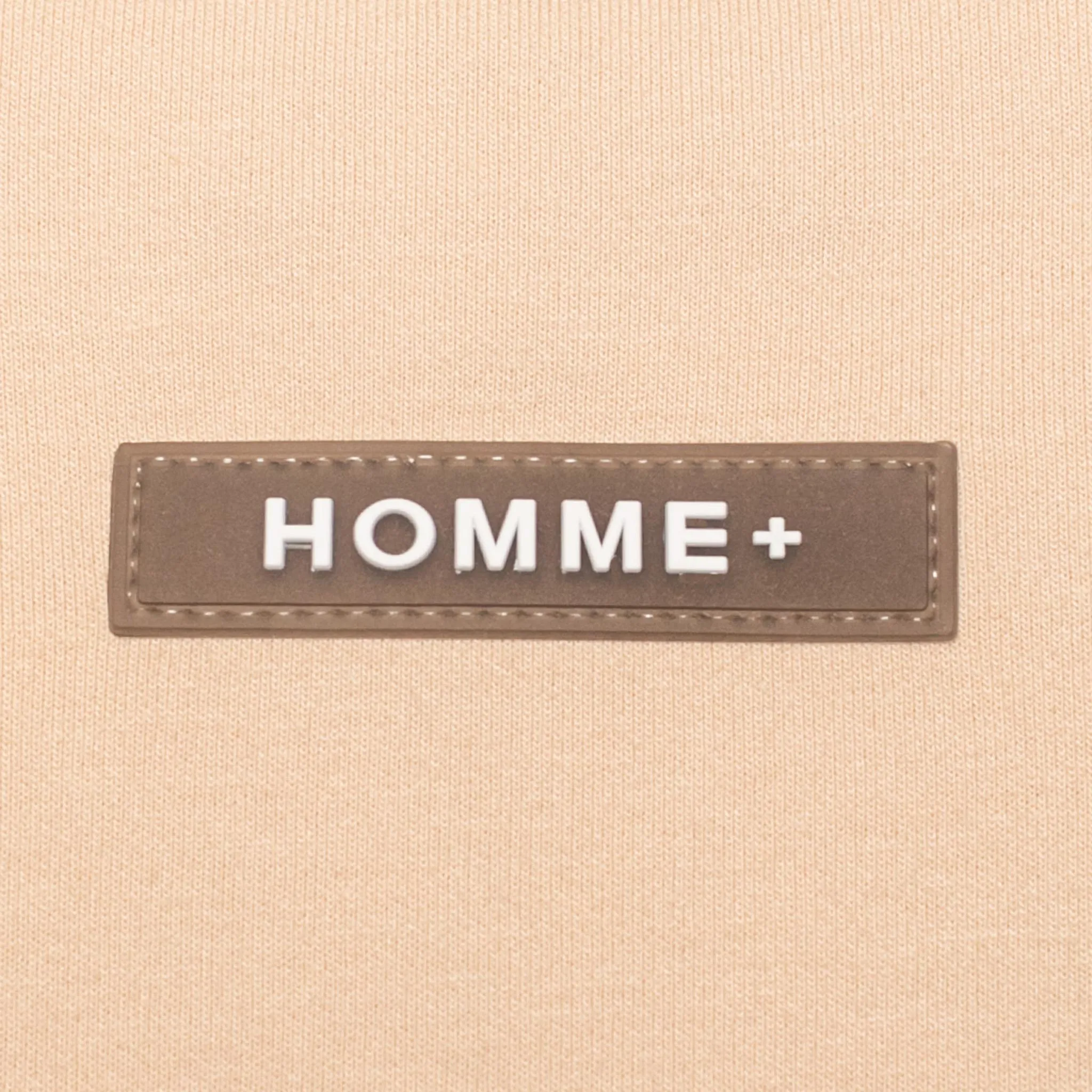 HOMME  Oversized LS Patch Tee Khaki