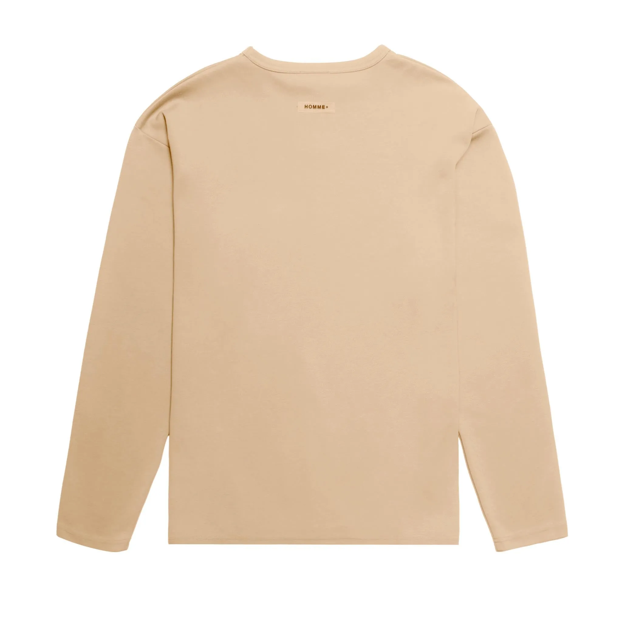 HOMME  Oversized LS Patch Tee Khaki