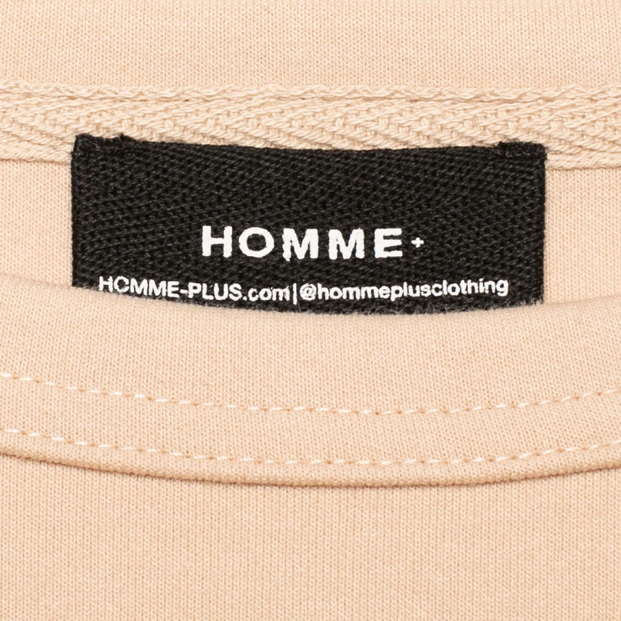 HOMME  Oversized LS Patch Tee Khaki