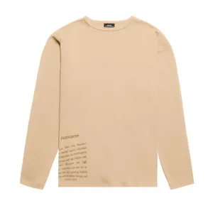 HOMME  Oversized LS Patch Tee Khaki