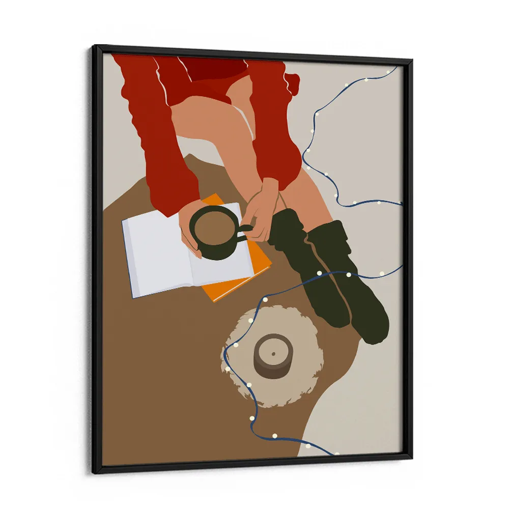 Hot Cocoa Winters Boho Painting