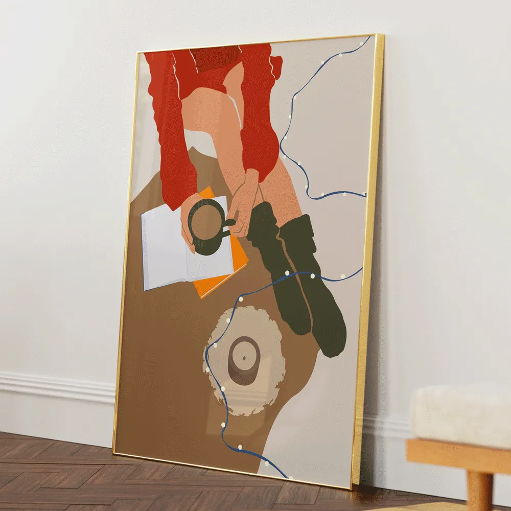Hot Cocoa Winters Boho Painting