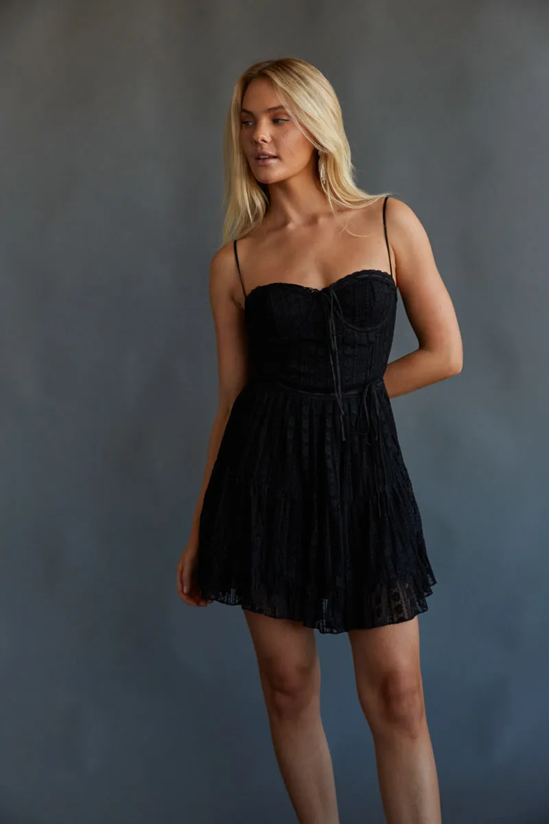 Ivy Lace Bustier Babydoll Mini Dress