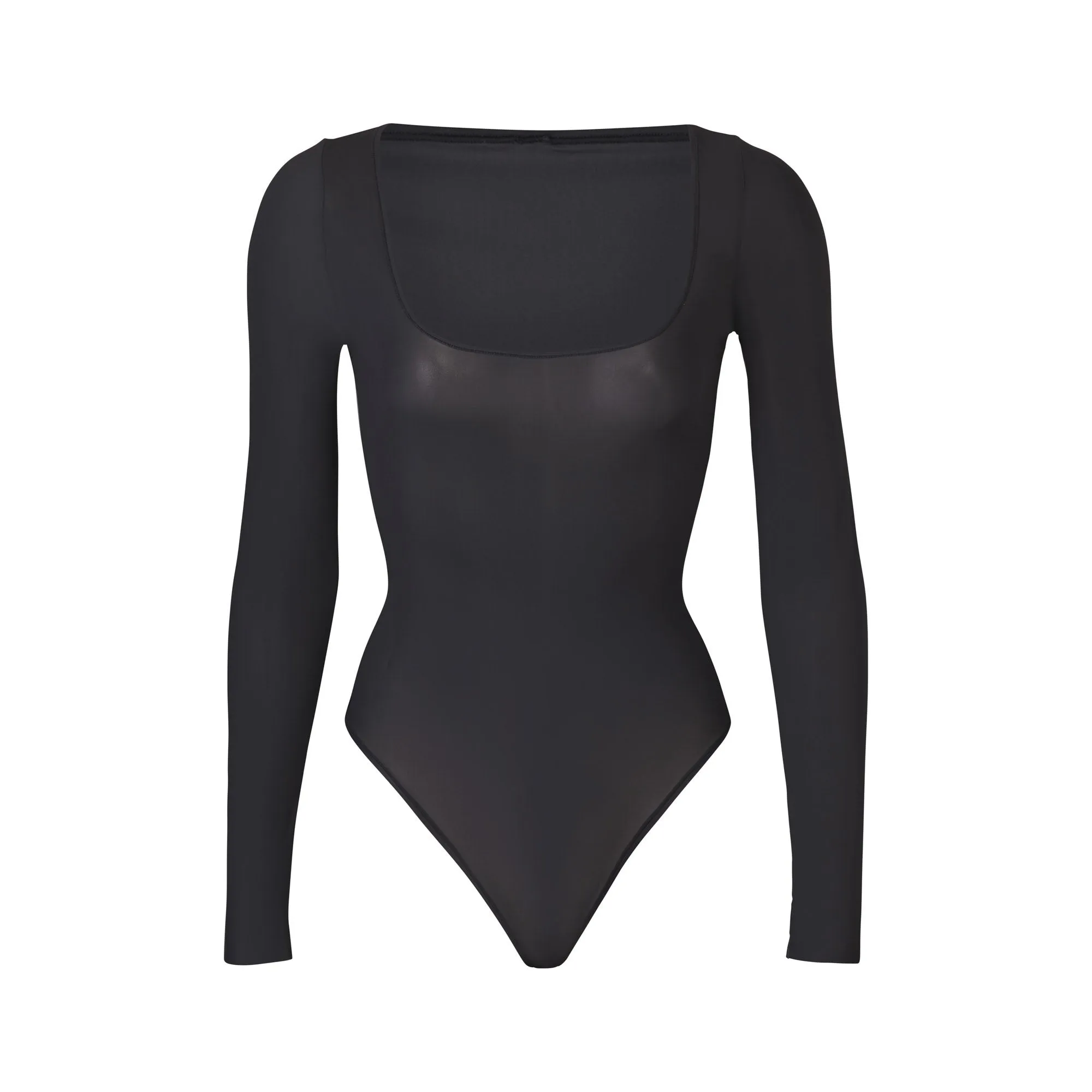 JELLY SHEER LONG SLEEVE BODYSUIT | ONYX