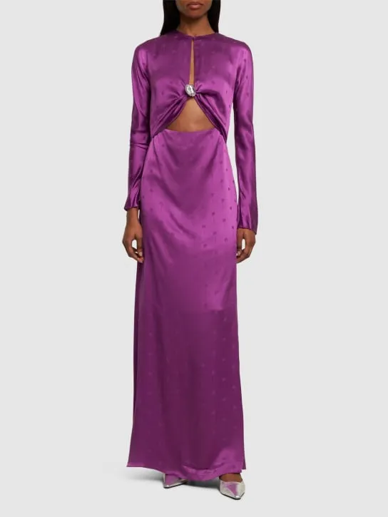 Johanna Ortiz   Leona Valiente silk jacquard maxi dress 