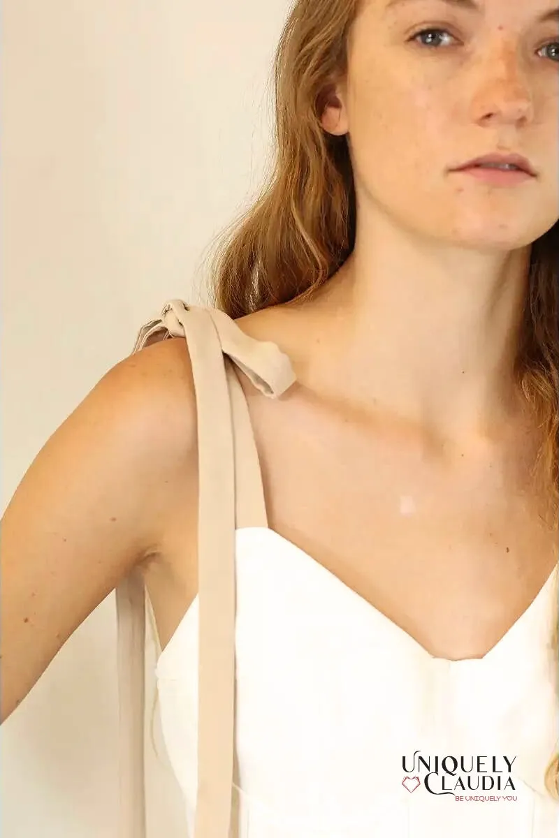 Jordan Bow Tie Strap Two-Tone Tank Top