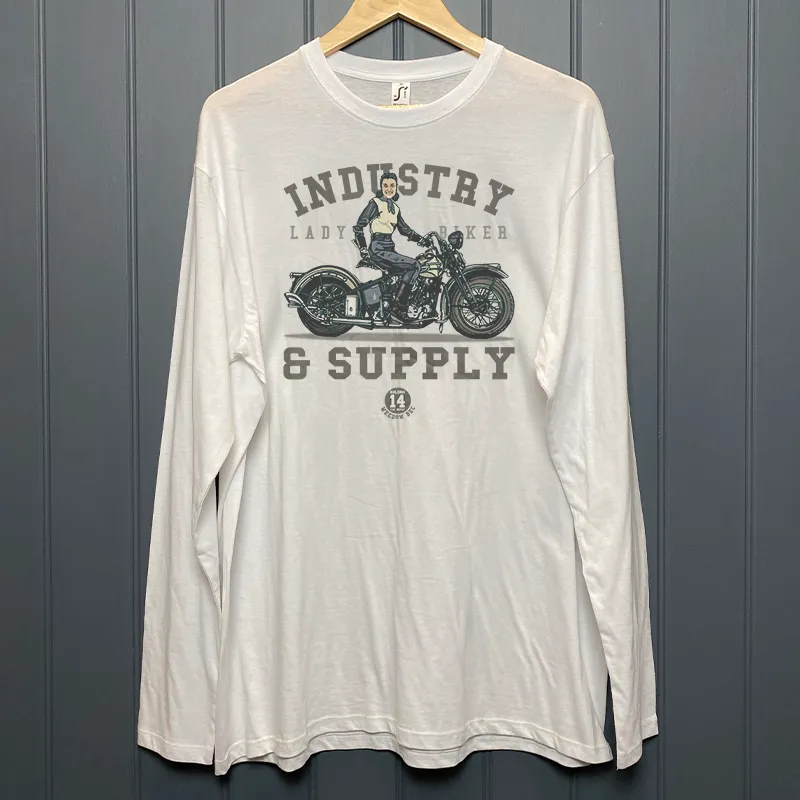 LADY BIKER LONG SLEEVE T-SHIRT