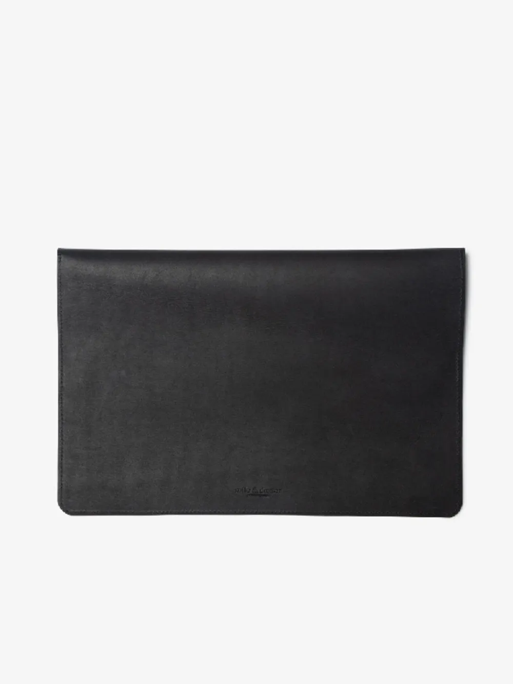 Leather Laptop Sleeve in Black