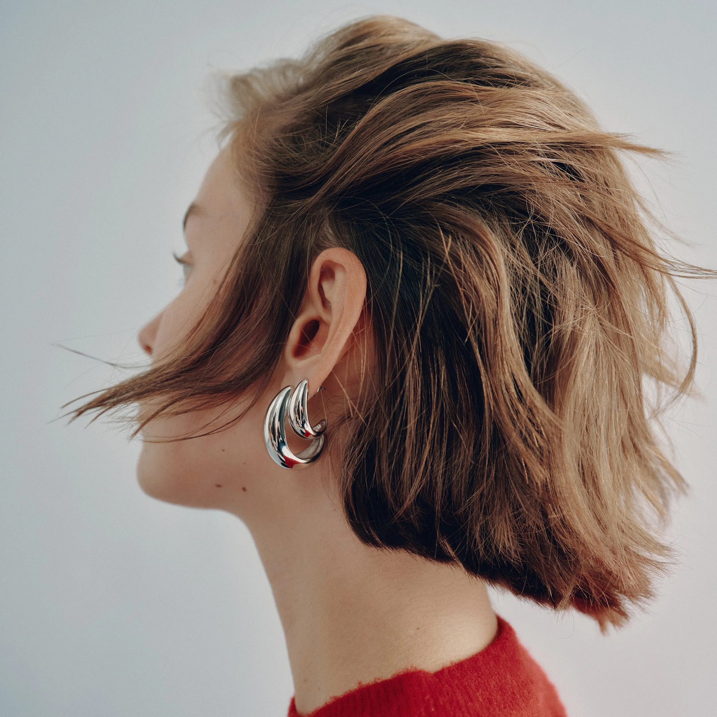 Luna Hoops - Large - Silver