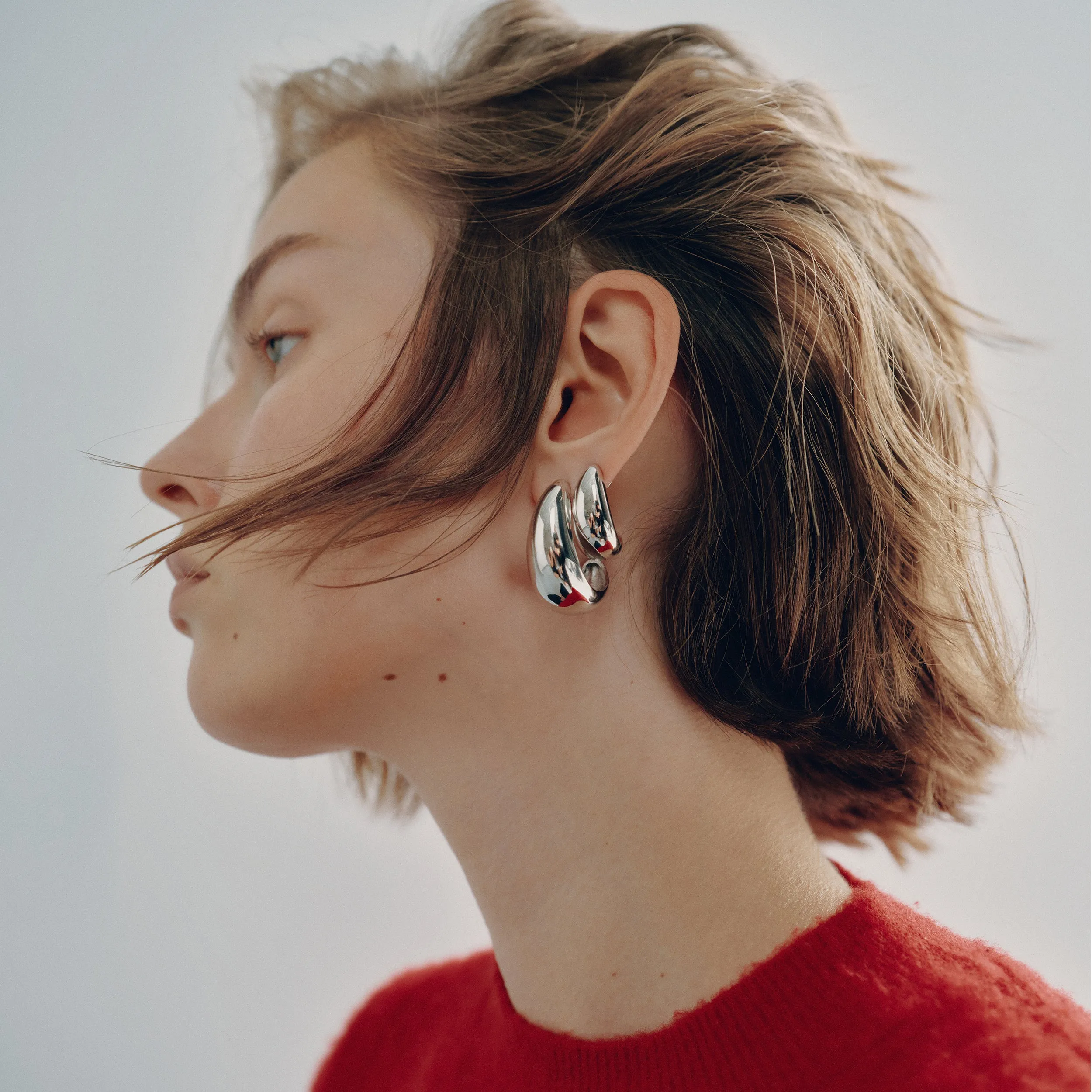 Luna Hoops - Large - Silver