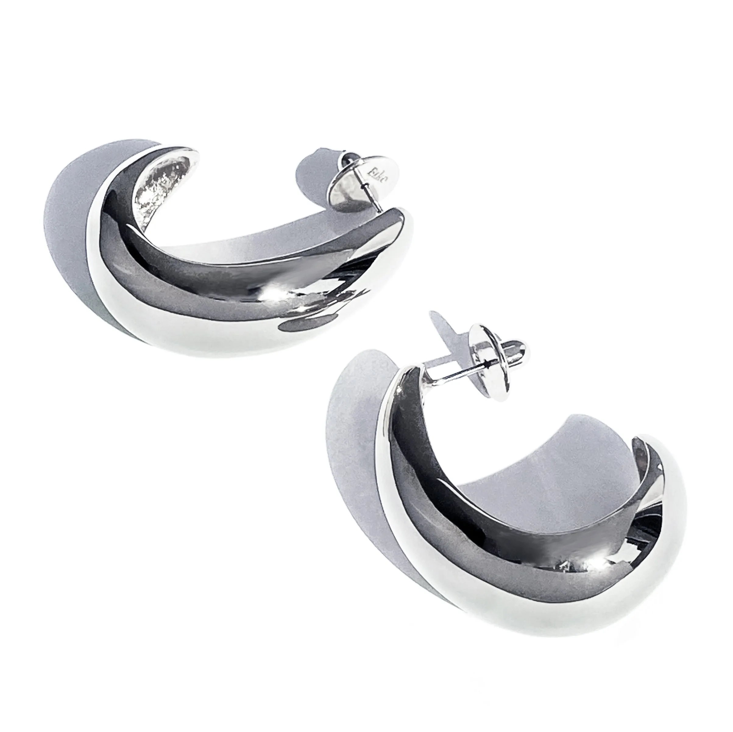 Luna Hoops - Large - Silver