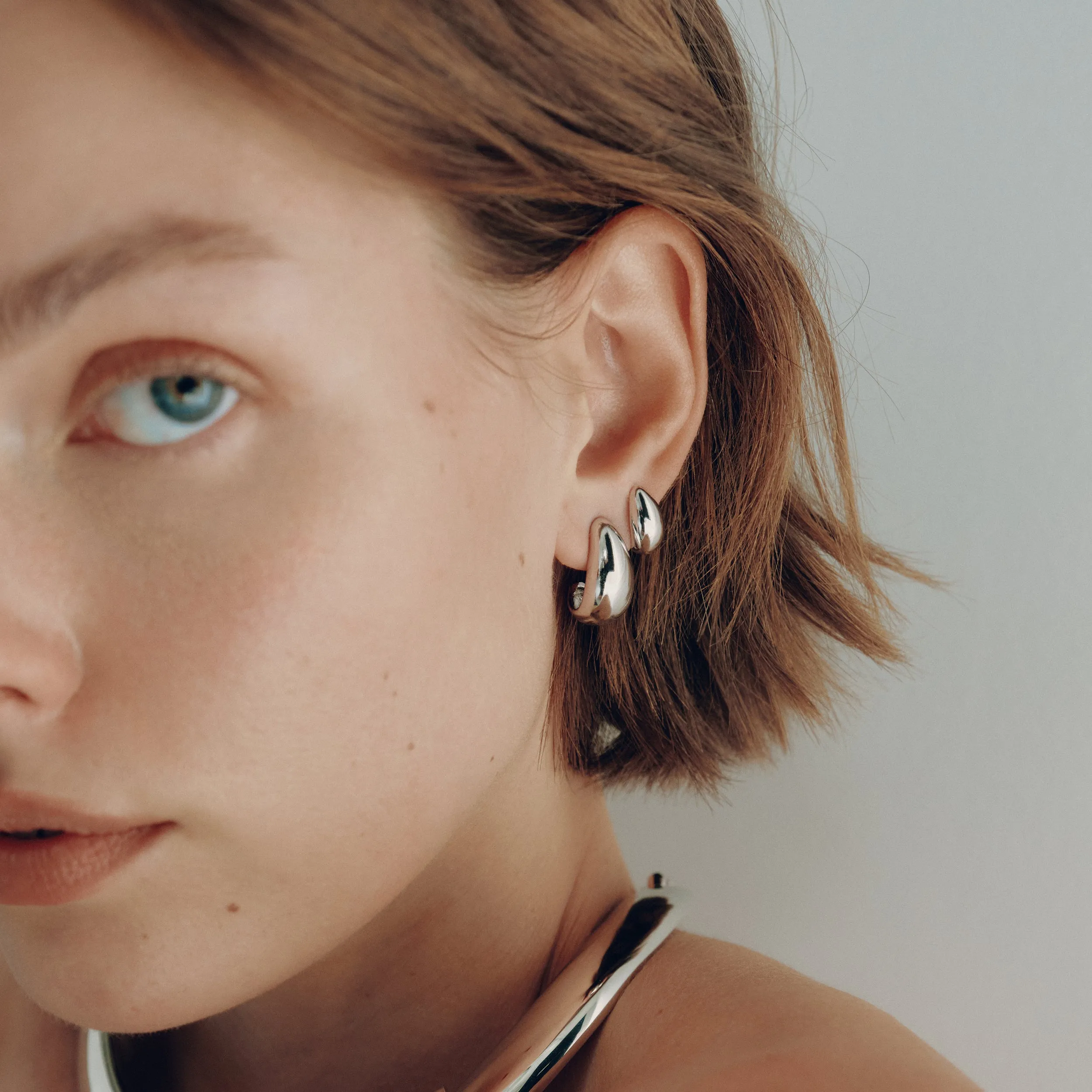 Luna Hoops - Small - Silver