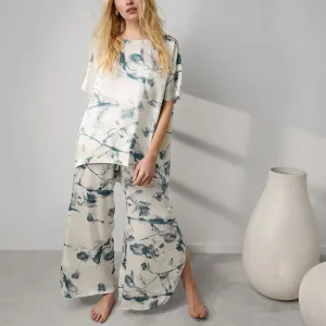 Lunya x Grace Dines Washable Silk Tee Pant Set