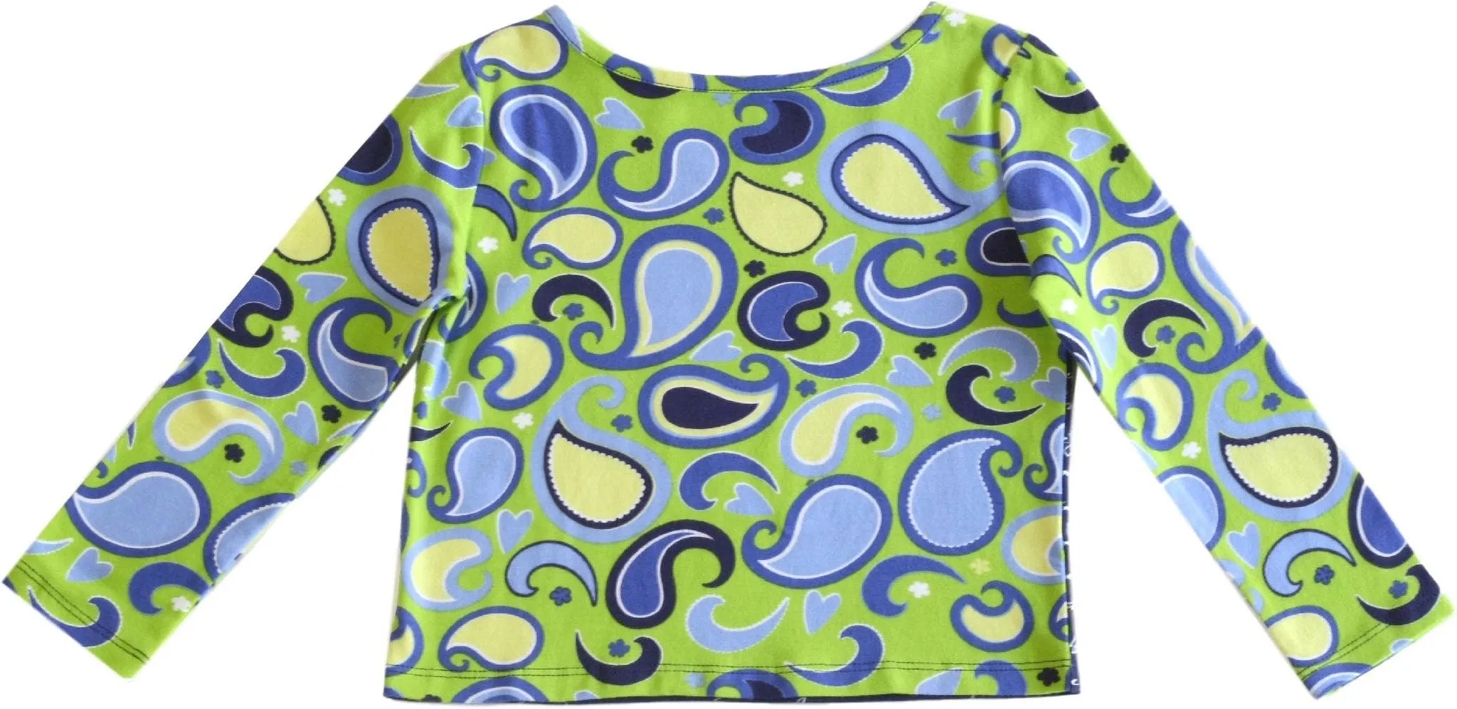 Mallory Top Green Paisley