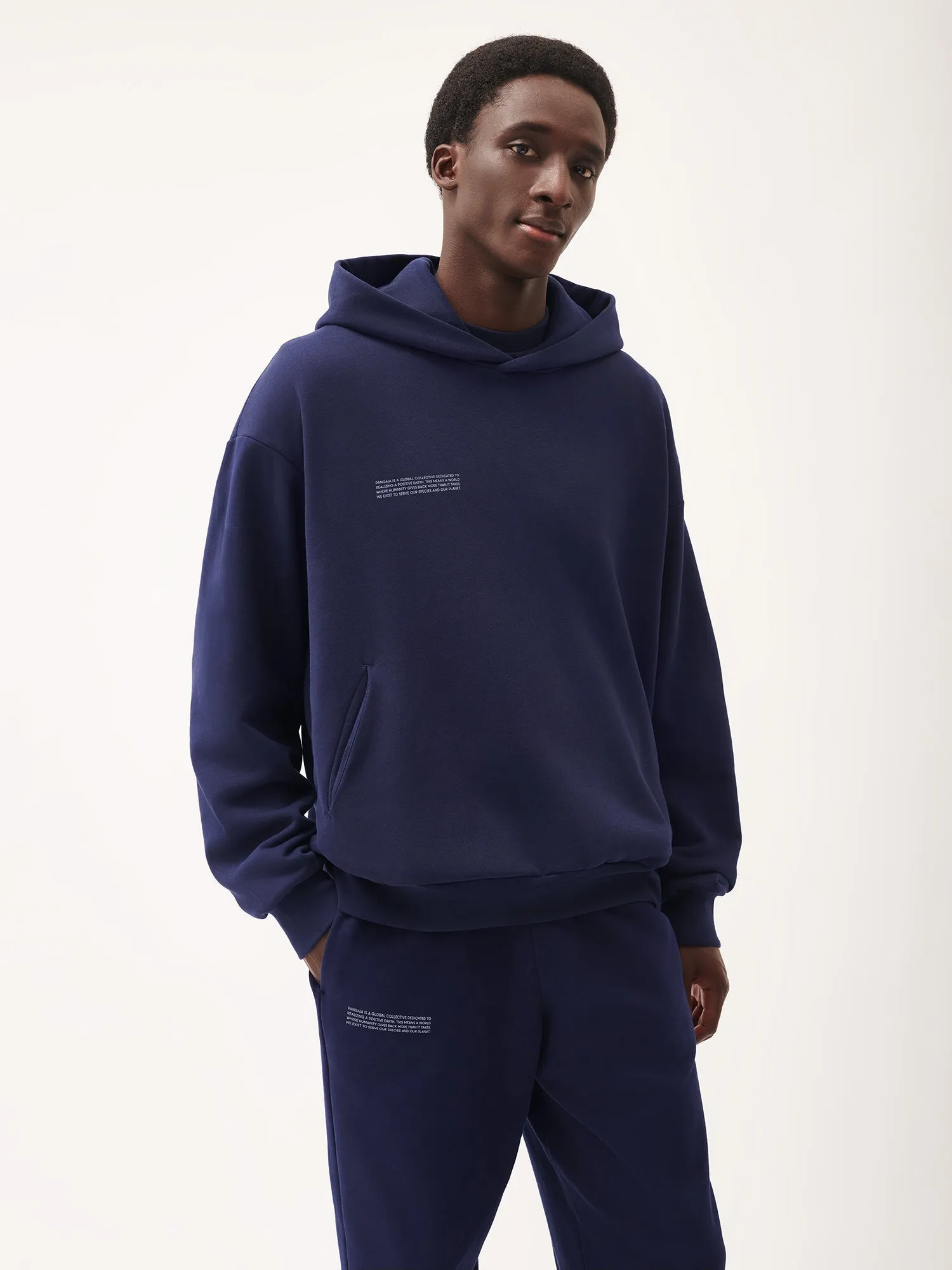 Mens 365 Midweight Hoodie—navy blue