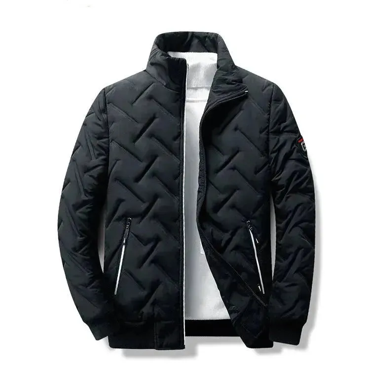 Men's Autumn Winter Coat Short Stand Collar Lightweight Down Jacket