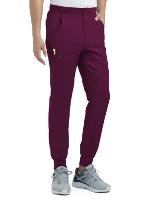 Men's Half Elastic Waistband Jogger Pant by Maevn XS-3XL / Wine