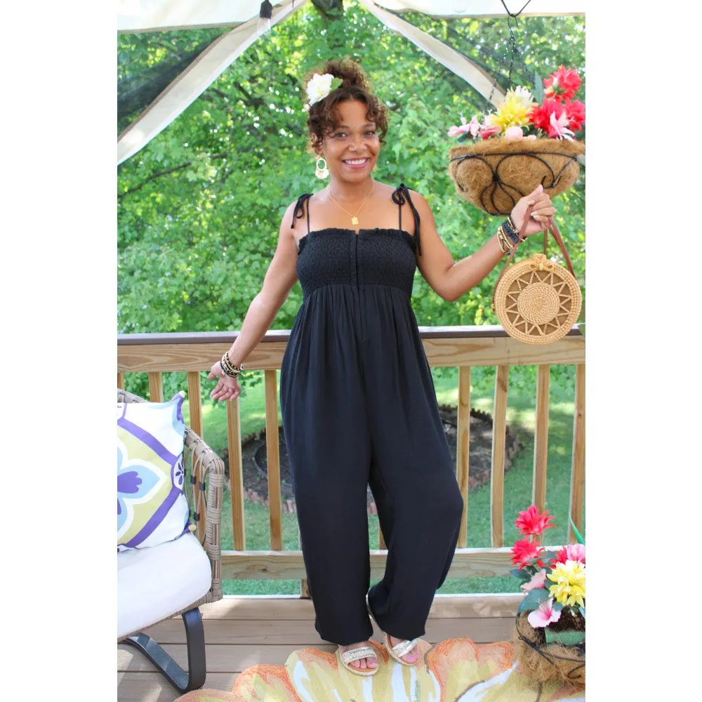 New Wave Tie Strap Jumpsuit