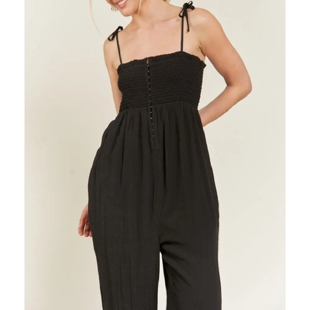 New Wave Tie Strap Jumpsuit