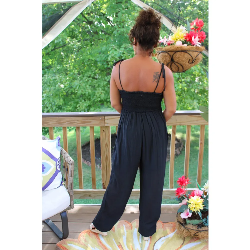 New Wave Tie Strap Jumpsuit