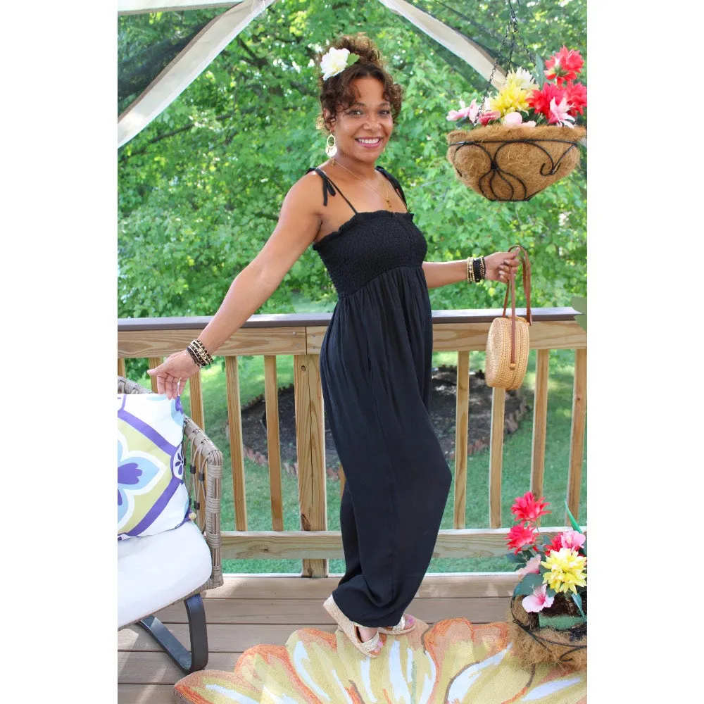 New Wave Tie Strap Jumpsuit
