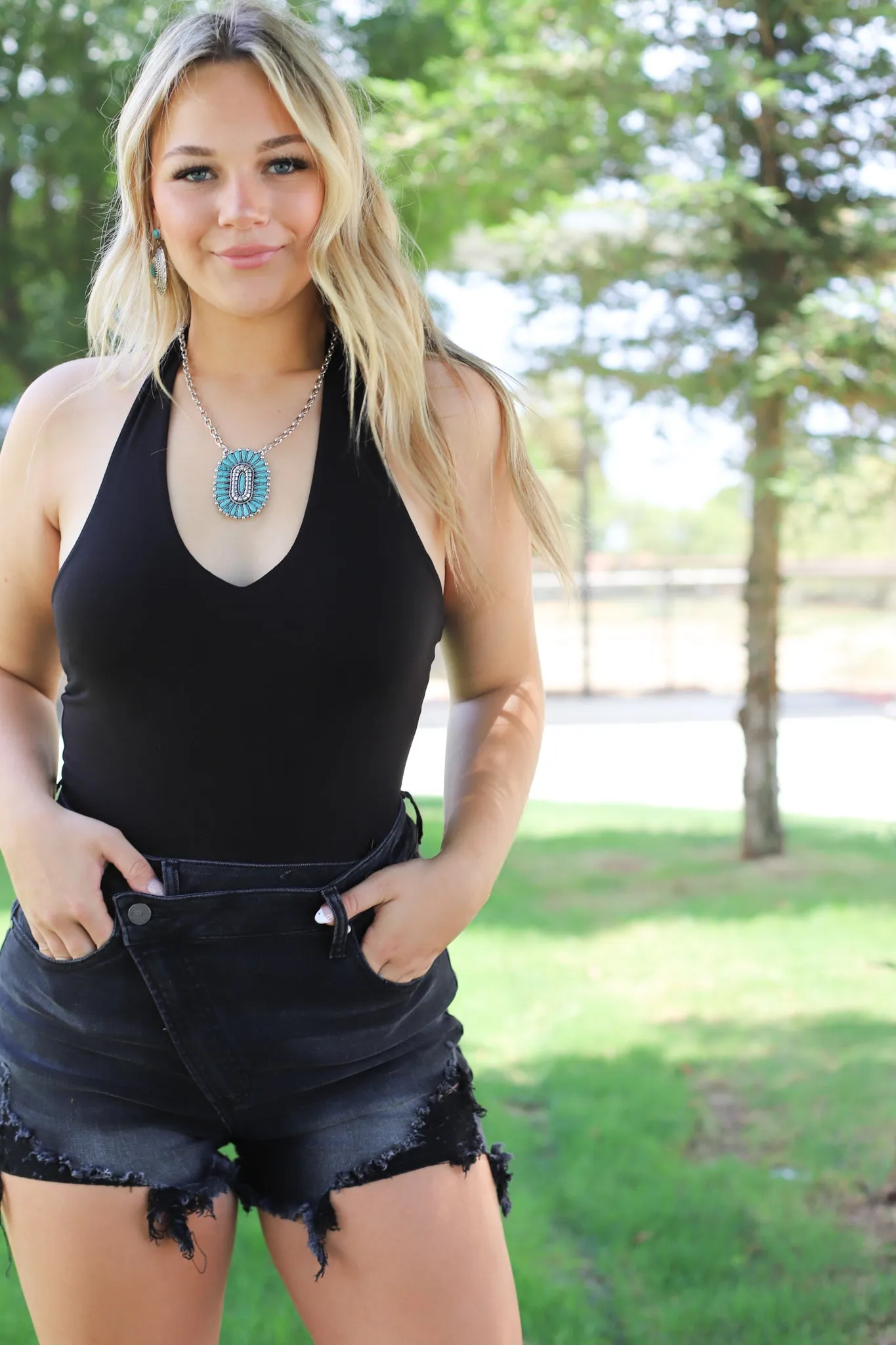 Night Changes Halter Bodysuit