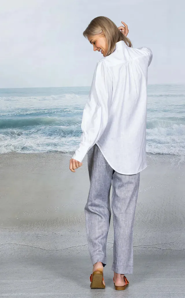 Noble Wilde Iris Linen Bellow Sleeve Shirt