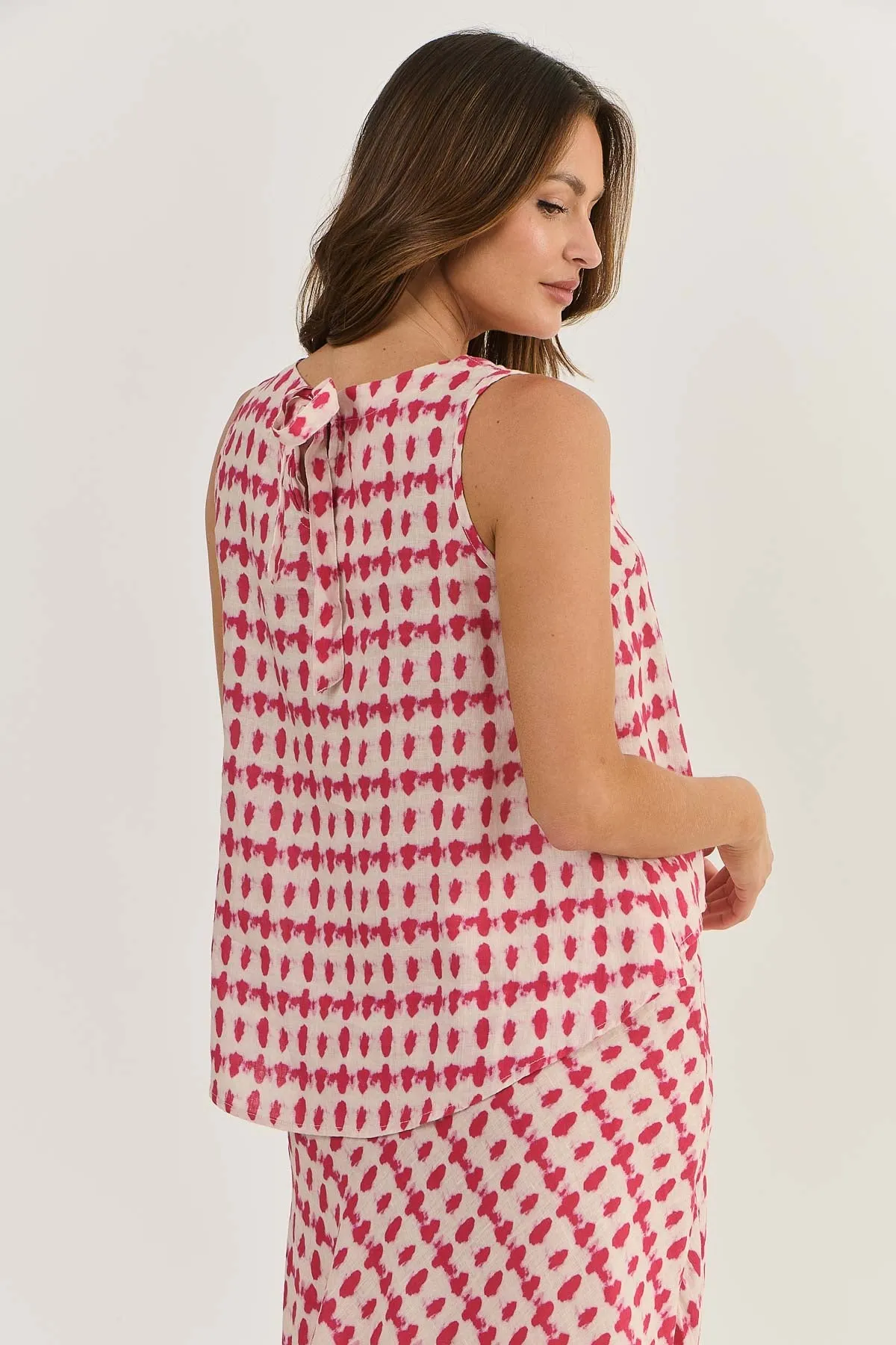OLIVE ET JULIE Linen Tank PRIMULA BLOT