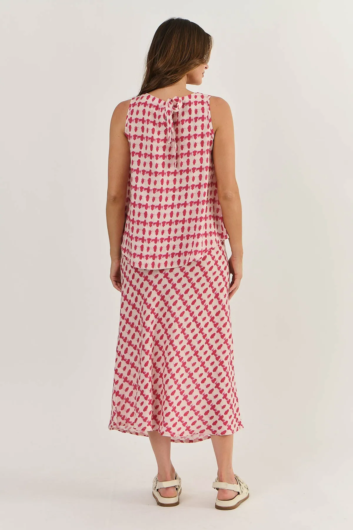 OLIVE ET JULIE Linen Tank PRIMULA BLOT