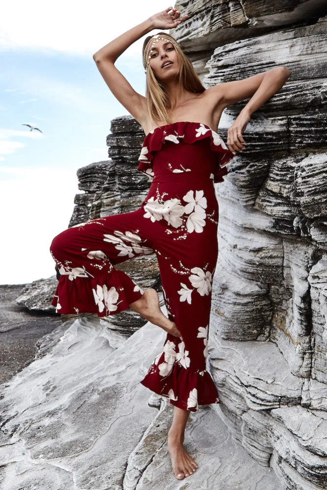 Palm Springs Jumpsuit Wine