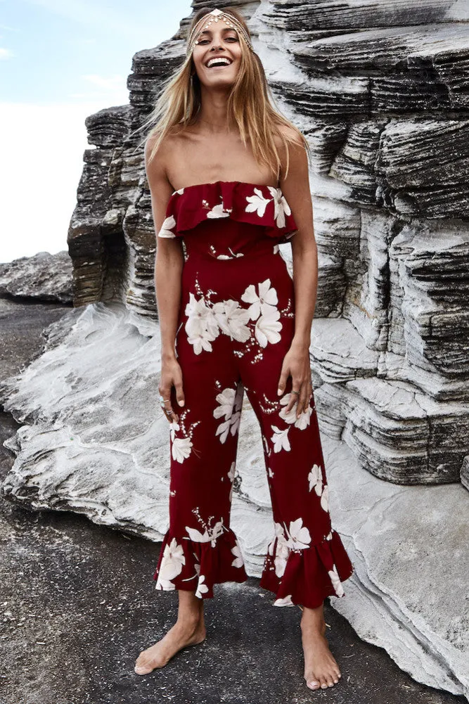 Palm Springs Jumpsuit Wine