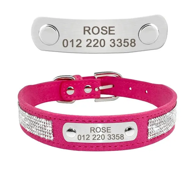 Personalized Leather Adjustable Cat Collar
