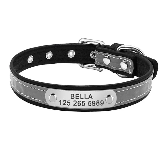 Personalized Leather Adjustable Cat Collar