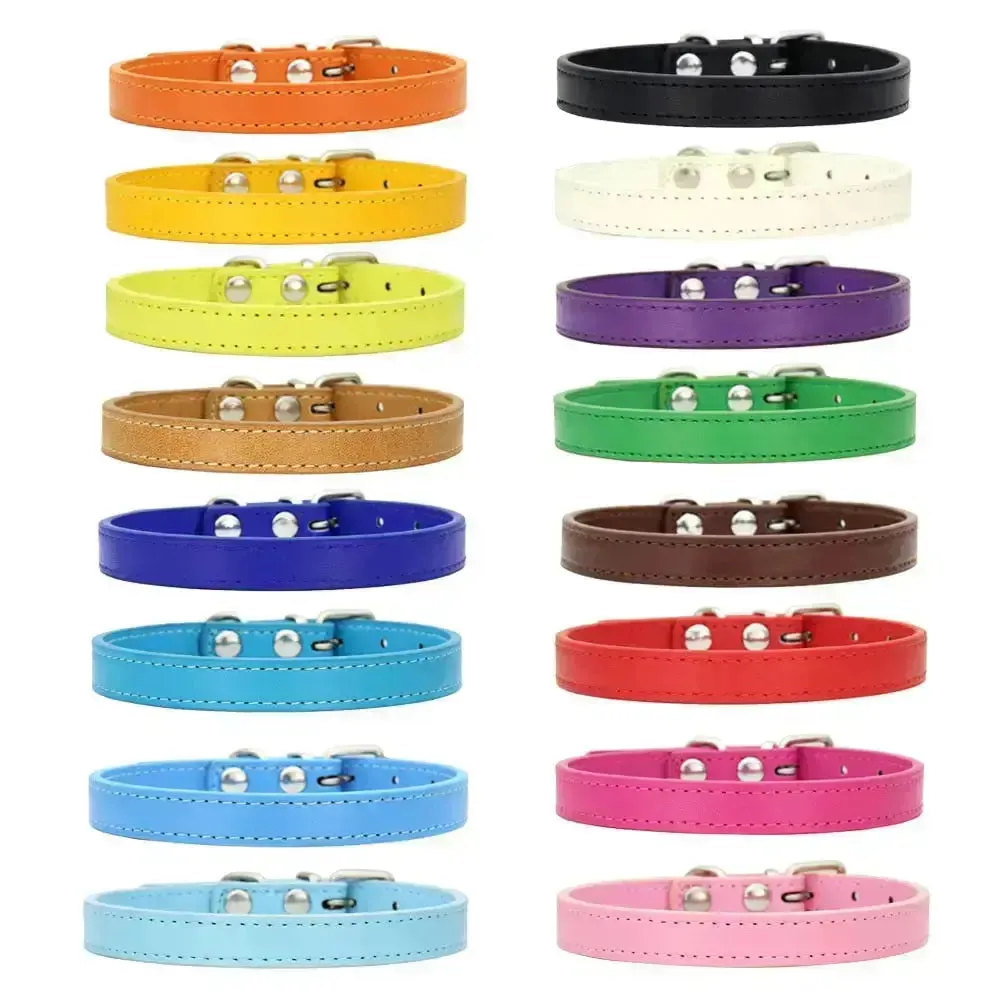 Personalized Leather Cat Collar