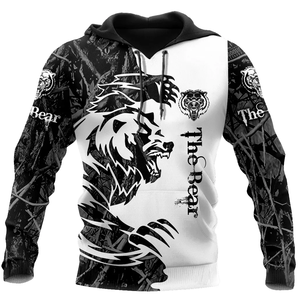 Personalized Name Bear 3D All Over Printed Hoodie Shirt, Idea Gift for Bear Lover, Christmas Shirt